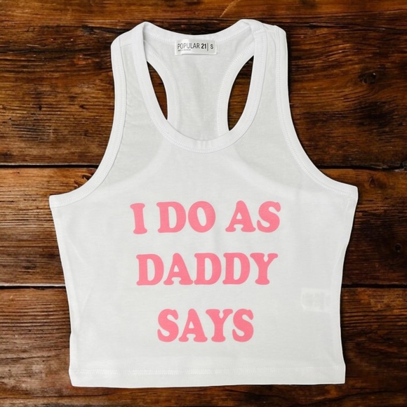 Daddy Says Crop Tank - Picture 1 of 1